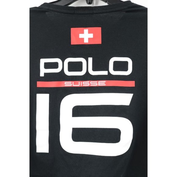 polo ralph lauren women’s L suisse 16 slalom racing cutoff pullover shirt skiing - Picture 5 of 8